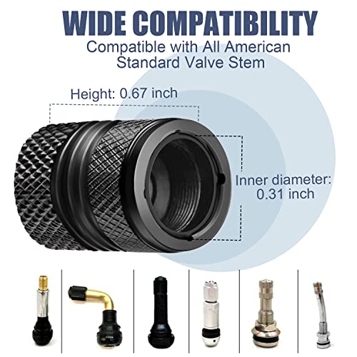 image for BAURATTI Tire Valve Stem Caps for Car Tires Air Caps Cover 8 Pack Corr