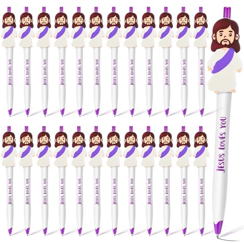 CroBlissful 24 Pcs Christian Jesus Pens Bulk Vbs Gift for