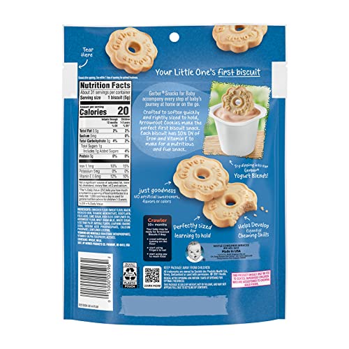 Gerber Snacks For Baby Arrowroot Biscuits, 5.5 Ounce Pouch (Pack Of 4) #TOP2