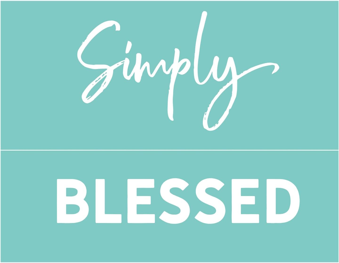 Briartw Blessed Simply Silkscreen Stencil 8.5x11 Reusable Self-Adhesive Mesh Stencils Silk Screen Stencil Printing for Polymer Clay Home Decoration Printing on Wood Fabric Wall Cup Plate Glass