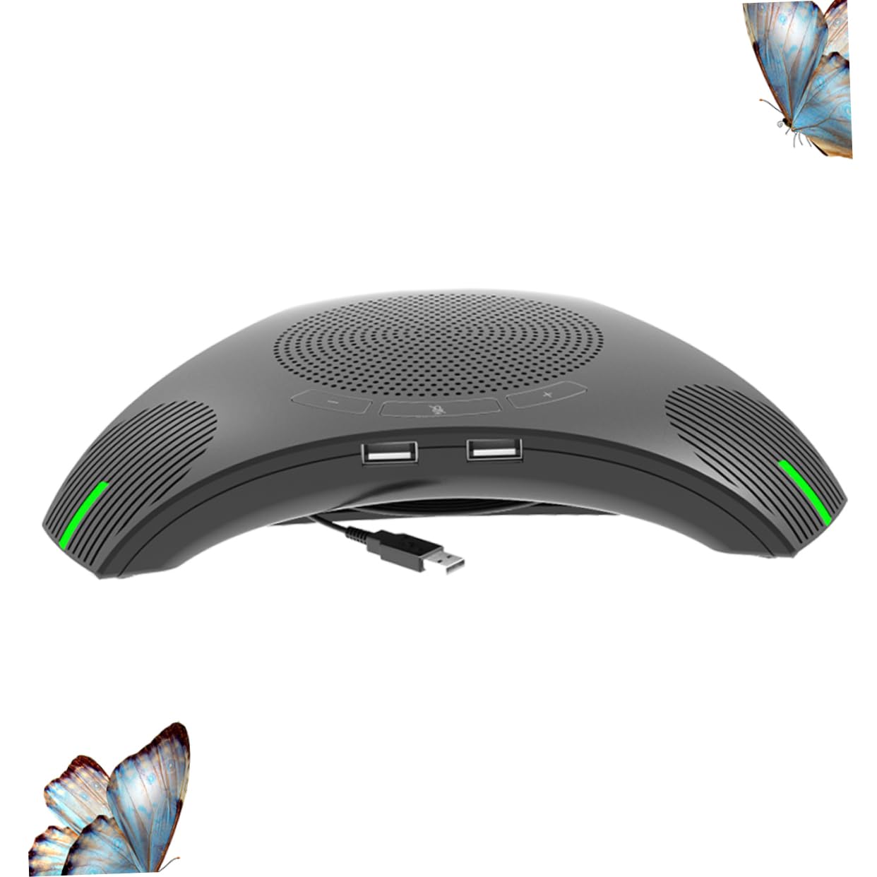 NUOBESTY Mini USB Omnidirectional Microphone Portable High Sensitivity Conference Speaker for Meetings Compact Design Audio Signal Output