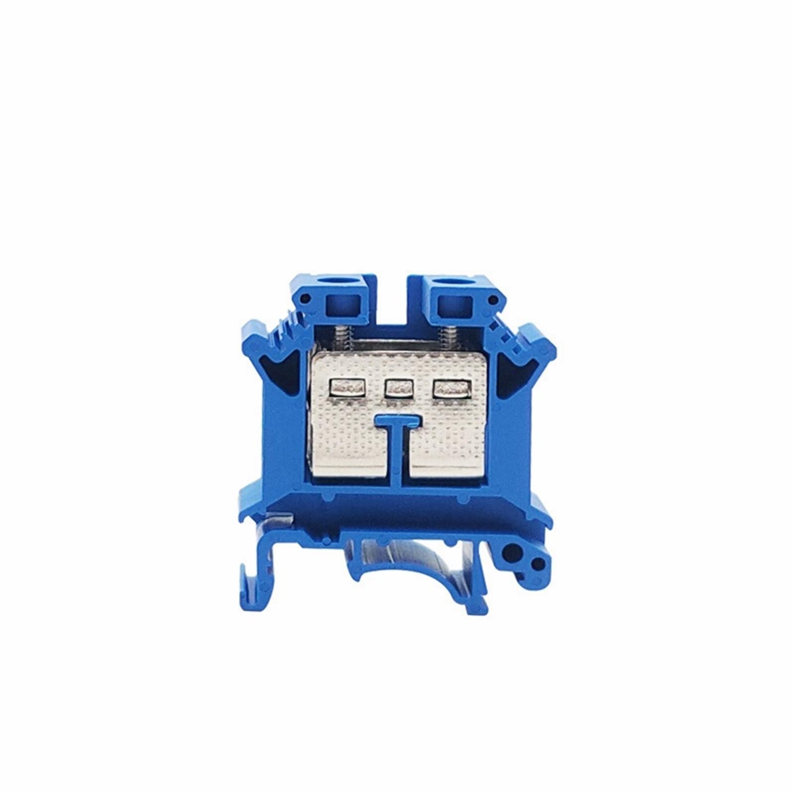 UK-25 Screw Din Rail Terminal Block, 25mm² Cable Feed-Through Connection, Strip Wire Electrical Connector UK25(Blue,5 Pcs)