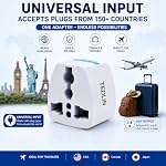 4 Pack of TEDLIN Universal Three-pin European India to US and Canada Travel Plug Adapter - 250V 10A Universal AU UK EU to US AC Plug Travel Socket Adapter Converter Outlet Plug Converter