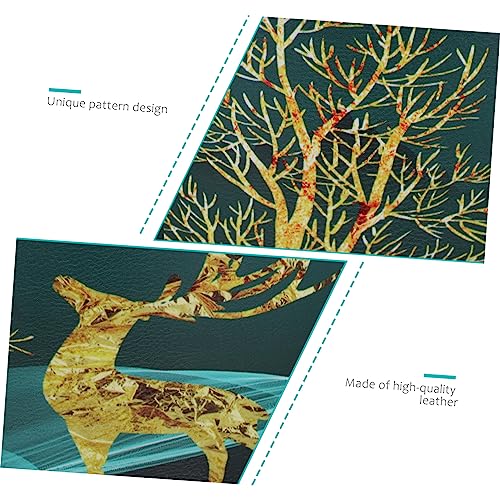 BUGUUYO 1 Stück Mülleimer Abfallbehälter Abfalleimer aus Holzimitat Büromüll können Müllcontainer Mülltonne Müllaufbewahrung Müll kann grauer Karton Grün – Bild 3