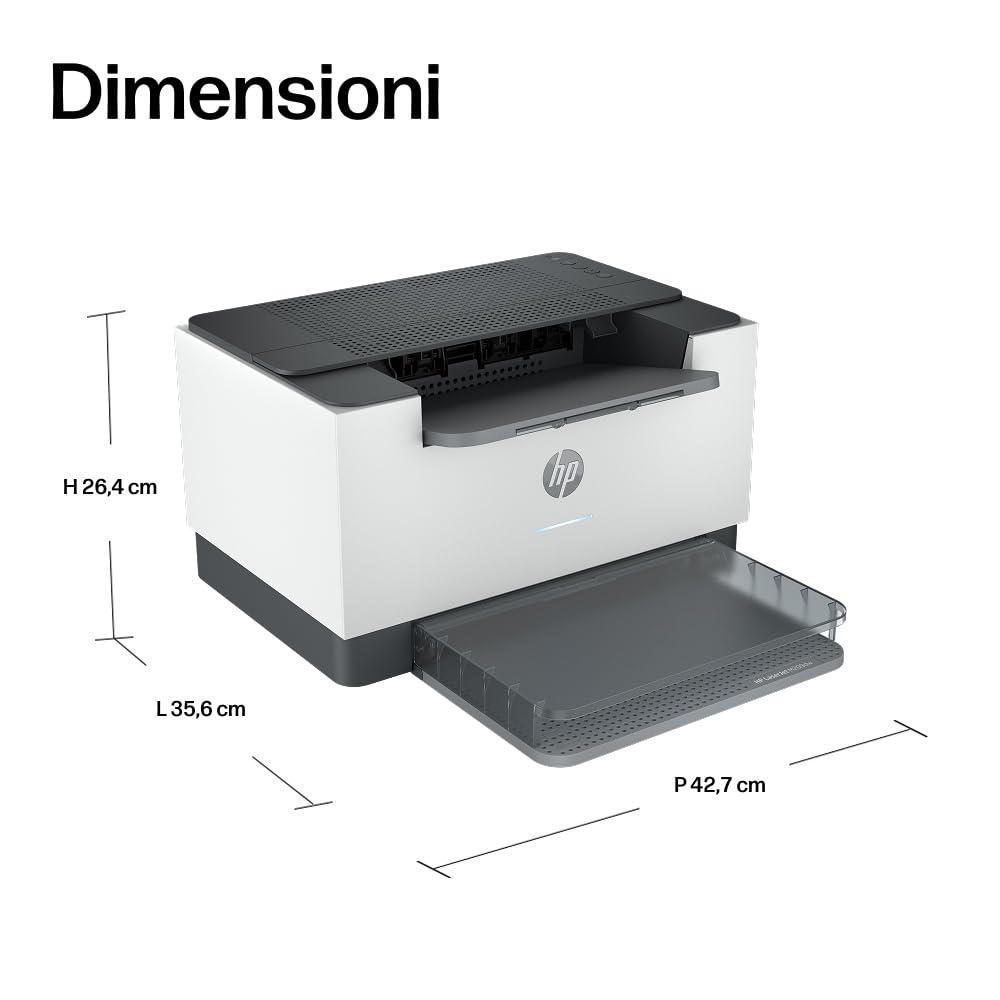 HP LaserJet M209dw Stampante A4 Bianco e Nero Fronte e Retro Automatica 29 ppm USB Wi-Fi Ethernet Grigia