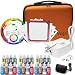 Airbrush Cake Decorating Kit - Watson & Webb Little Airbrush Including 11 Colors, Stencil, 3 x Airbrush Cleaning Solution and Pot, Cleaning Brushes & Case
