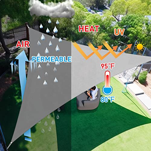 Artpuch-12-x-12-x-17-Wall-Triangle-Sun-Shade-Sails-UV-Block-for-Shelter-Canopy-Patio-Garden-Outdoor-Facility-Beach-and-Activities-12x12x17-Light-Grey Artpuch 12 x 12 x 17 Wall Triangle Sun Shade Sails UV Block for Shelter Canopy Patio Garden Outdoor Facility Beach and Activities 12x12x17 Light Grey