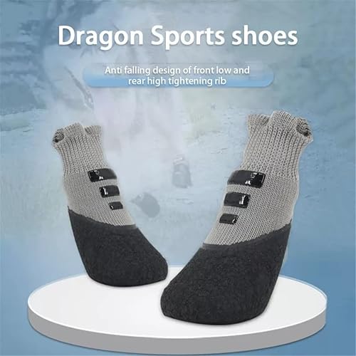 Miniatura 4 de LEPSJGC - Juego de 4 zapatos de invierno para perros pequeños, zapatos de forro polar cálido para cachorros, botas de nieve impermeables para perros