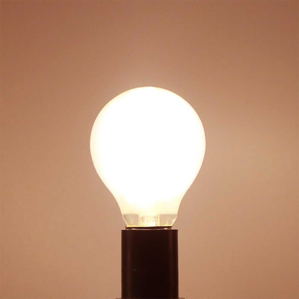6PACK LED Filament Bulb G45-2W LED Light Filament Bulb, E12 Base, Clear Warm White 2700K, LED Edison Bulb 20W Equivalent, 110-120VAC, Dimmable (Frosted Cover, 2 Watt)