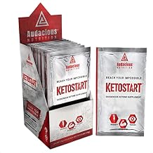 KetoStart | Exogenous Ketones Powder with Electrolytes | Caffeine Free | Tropical Flavor Electrolyte Powder for Energy, Strength & Focus 10x Ketones Drink Mix Packets