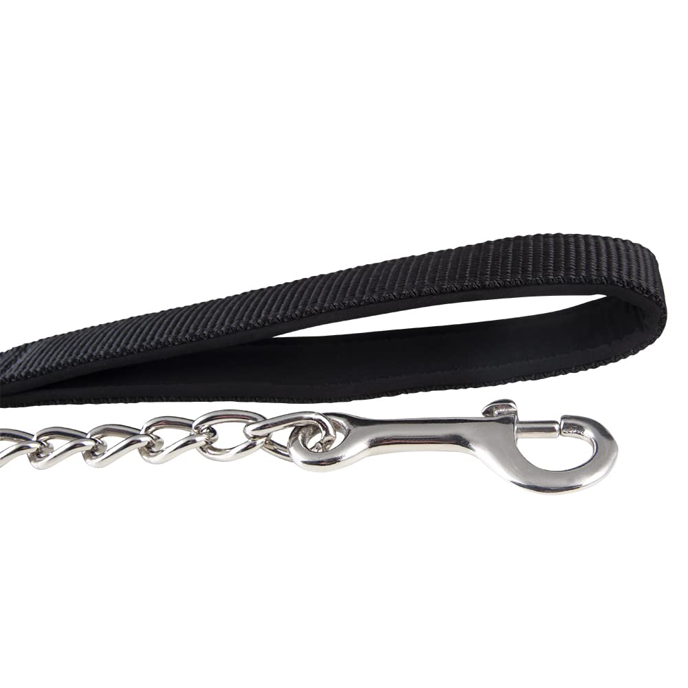 PFIFF 102990 - Cuerda de guía con Cadena Larga de 70 cm con mosquetón, 200 cm, Color Negro