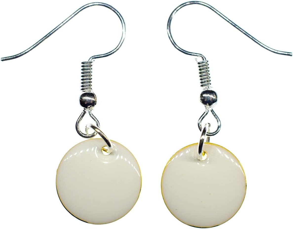Enamel 12Mm Discs Earrings Miniblings Enamelled Round Circle Ball Disc Colourful