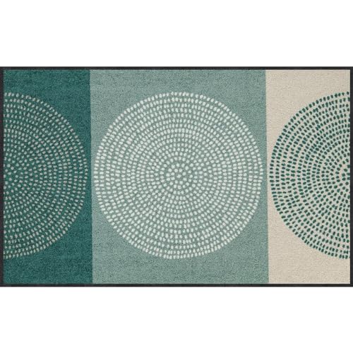 Salonloewe Nestor sage-beige Fußmatte waschbar 075 x 120 cm Fußabtreter Schmutzfangmatte...