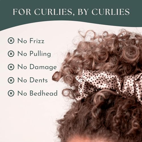 Image of Silk Scrunchies for Ponytail Holders - Oversized Silk Scrunchies - Extra Large No Damage Hair Ties for Curly, Thick, and Thin - Hair Accessories for Women - Leopard /Cheetah Print, XL By Curlfriend