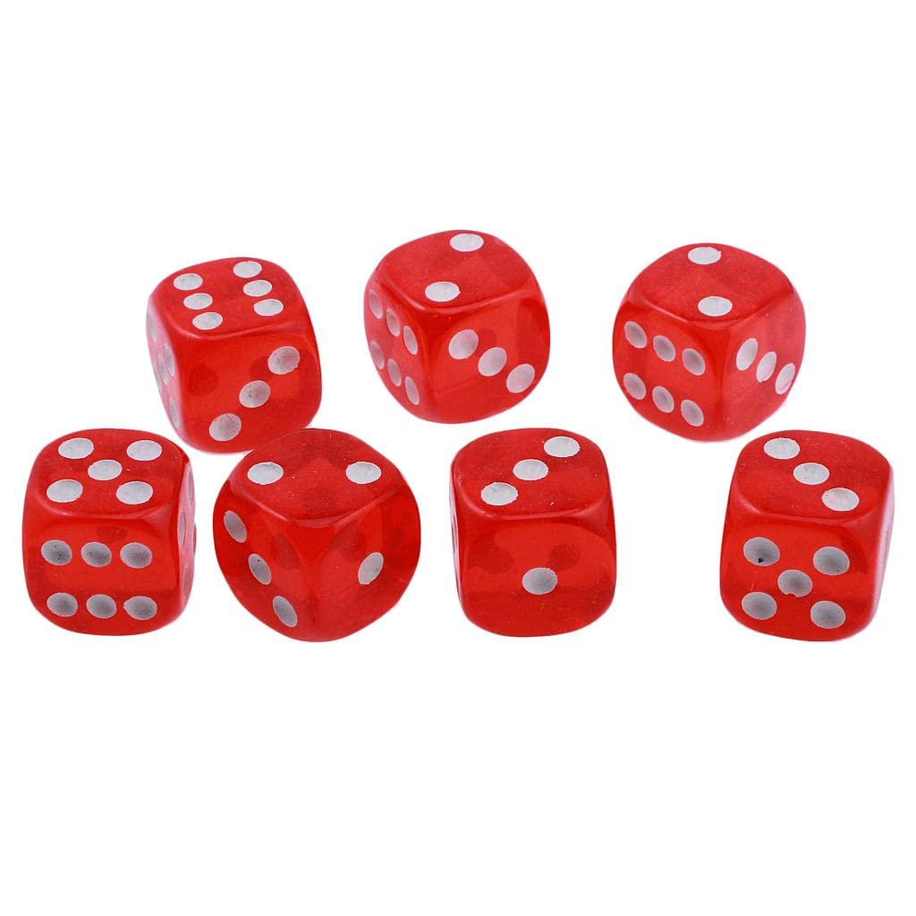 100 Dados de Seis Caras (D6) para Juegos de Fiesta, Rojo