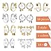 Clip-on Earrings Converter Components with Post for Non-Pierced Ears DIY Comfort Earring Pads for Women or Girls 2 Colors 5 Style 18 Pieces