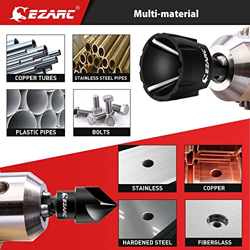 EZARC Deburring Chamfer Tool Set, 2PCS External Internal Rotary Deburring & Chamfer Tool, External Debur Coverage, Remove Burr for Newly Cut Pipes - Thumbnail 6