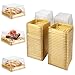 YAYODS 100 Pack Mini Bundt Cake Containers, 3 Inch Mini Cake Box Square with Gold Bottom, Mini Cupcake Boxes, Muffin Single Container for Cookies, Cheesecake, Mooncake, Dessert