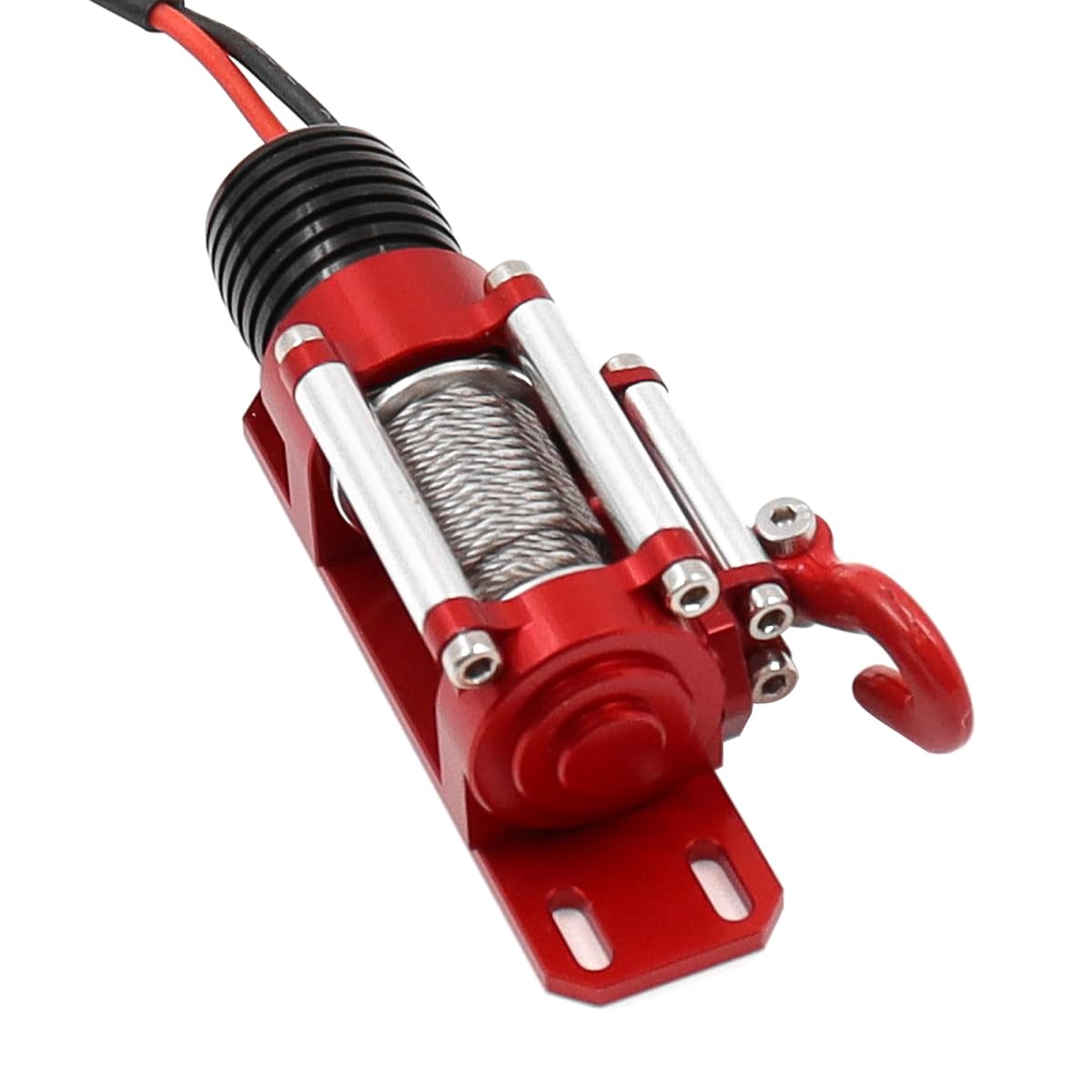 Sarini RC Winch 1/10 Escala Crawler Winch Remolque Modelo Coches Vehículo Inalámbrico Metal Winch Control Remoto Kit Simulación Coche Winch 1:10 Accesorios Controlador