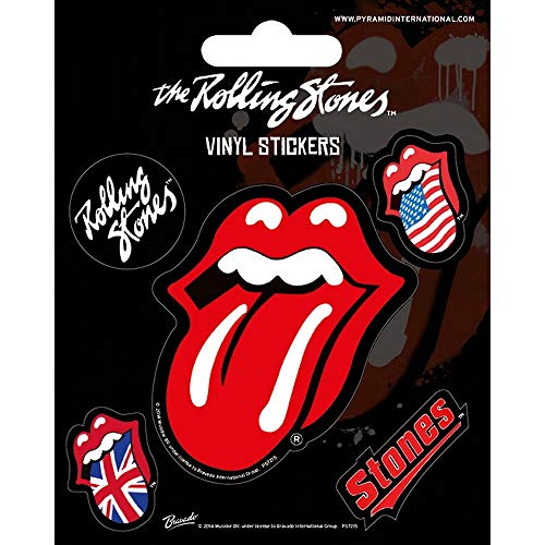 Pyramid International Rolling Stones (Tongue) Autocollants en vinyle Multicolore 10 x 12,5 x 1,3 cm