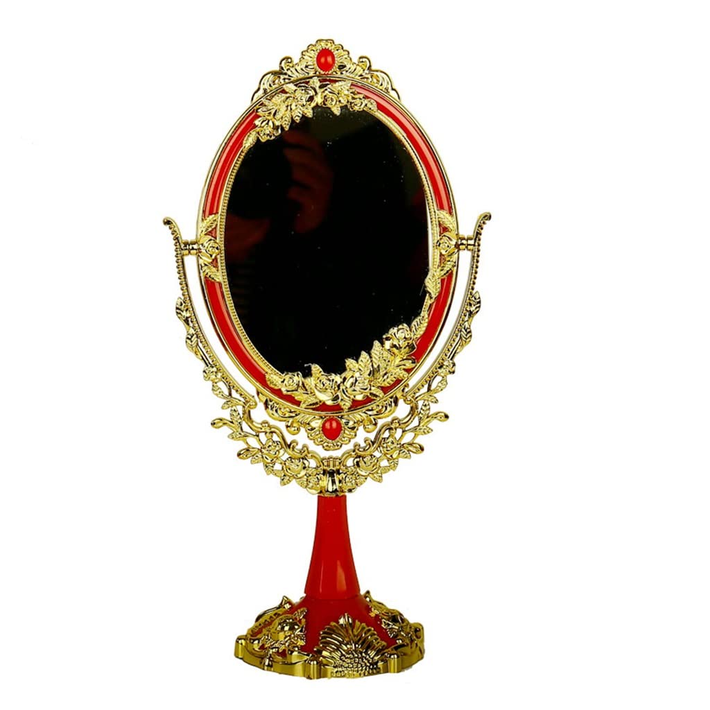 Rétro mariée rouge double face miroir pour réussir votre coiffure de mariage