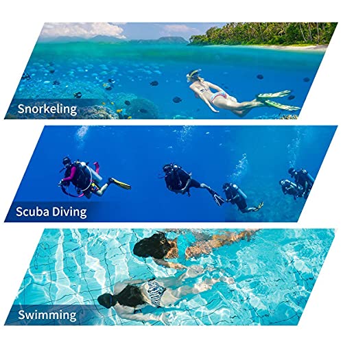 Image of Swimming Mask Snorkel Set with Tempered Glass Lens Silicone Breathing Tube Anti Fog Diving Goggles for Adults Underwater Sports Scuba Snorkeling Equipment Leak Proof Fit