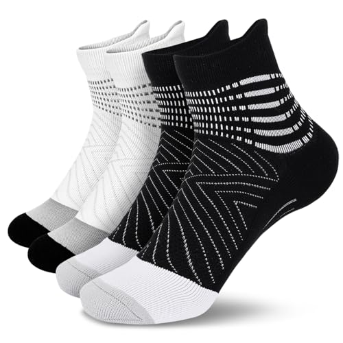 Image of IRAMY Compression Ankle Support Socks Women - Wicking, Cushioned Athletic, Plantar Fasciitis Relief 2 /3 /6 Pairs