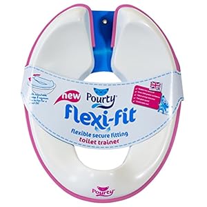 Pourty International Limited Flexi-fit Toilet Trainer, White/Pink