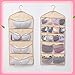 Produktbild Fliyeong Dual-Sided hängenden Schrank Pocket Organizer 20 Mesh-Taschen mit Metallbügel für Unterwäsche, Socke und BH (Beige)