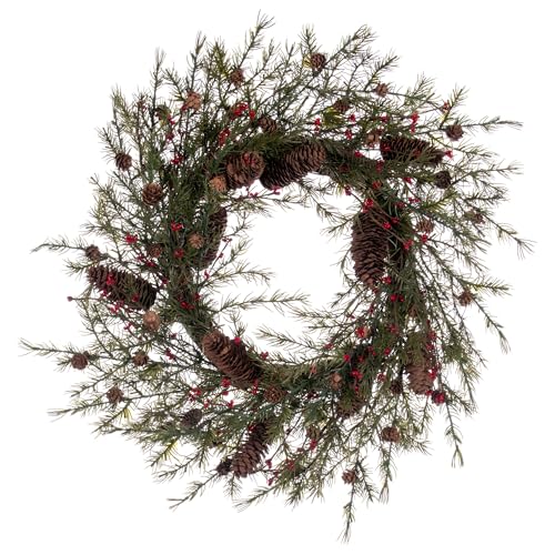 Vickerman 22" Green Artificial Leaf Wreath.