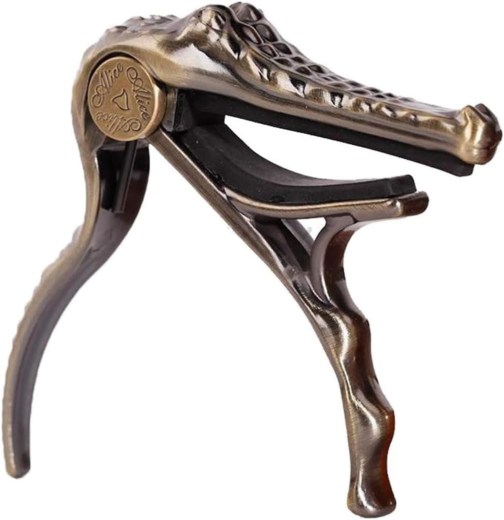 A007G/BR Aluminum Alloy Bronze Alligator Shape Acoustic Guitar Capo