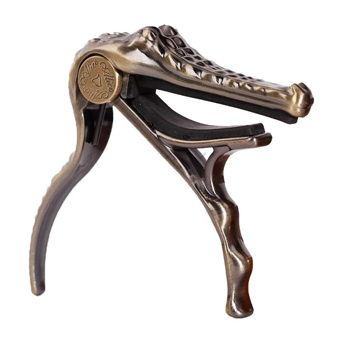 A007G/BR Aluminum Alloy Bronze Alligator Shape Acoustic Guitar Capo