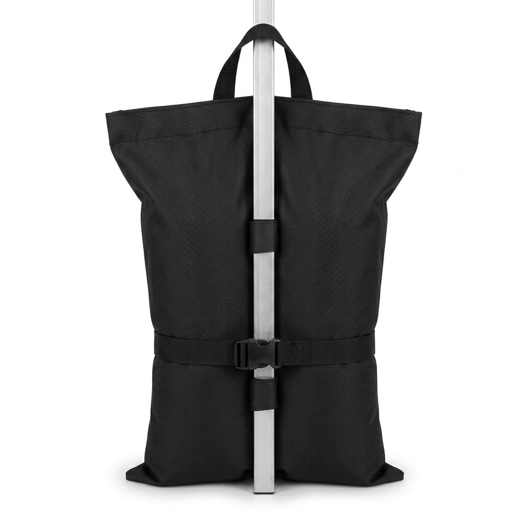 para Carpas y Cenadores, Bolsa para Toldo y Sombrilla, para Mercado, Saco de Arena de fijación para Tienda de campaña, tamaño Grande, Doble Tubo, Capacidad para 22.5 kg, 4 Unidades
