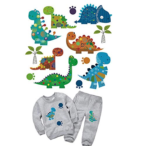 Fllyingu Iron On Transfers parche infantil patrón animal camiseta inyección de tinta imprimible hierro dibujos animados DIY transferencia de calor etiqueta de tela, para la ropa de hierro en la decora