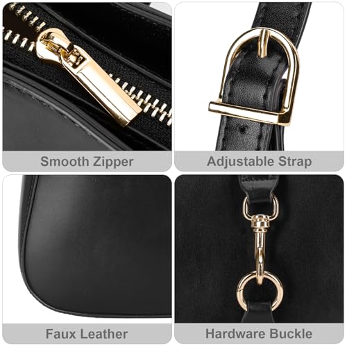 Shoulder Bag for Women Small Shoulder Purses Adjustable Strap Vegan Leather Cute Trendy Hobo Handbags3