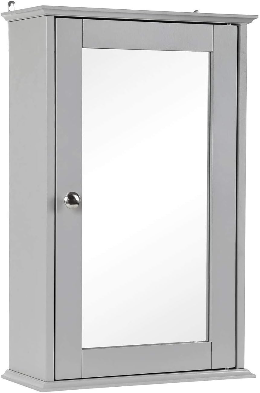 Wooden Single Double Door Mirrored Bathroom Shelf Bathroom