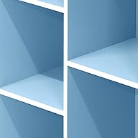 Vista 8 de Furinno - Estantería abierta reversible con 5 cubos, color blanco y azul, 11069WH/LBL