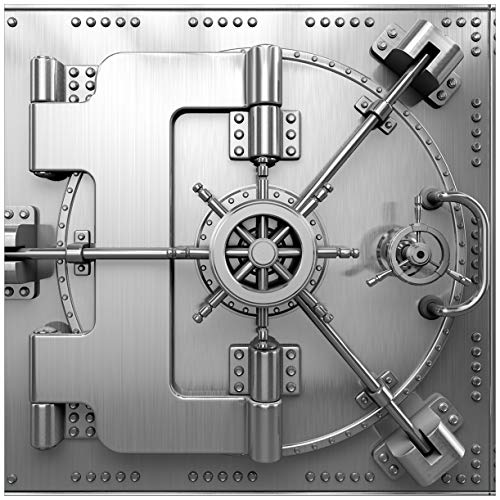 Wallario Magnetfolie für Kühlschrank/Geschirrspüler, magnetisch haftend - 60 x 60 cm, Motiv: Tresortür mit Öffnungsmechanismus