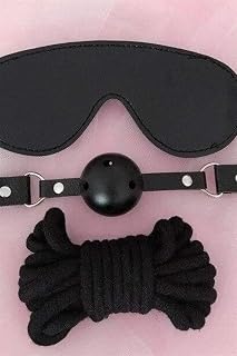 Markano Gözlük Ağız Topu İp Üçlü Deri Harness Set