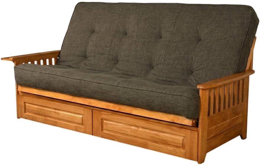 Starlight Canyon Home Dark Gray Futons with Sturdy Frame, Comfortable Mattress, Modern Design, 86-Inch Length, 37-Inch Depth, 36-Inch Height