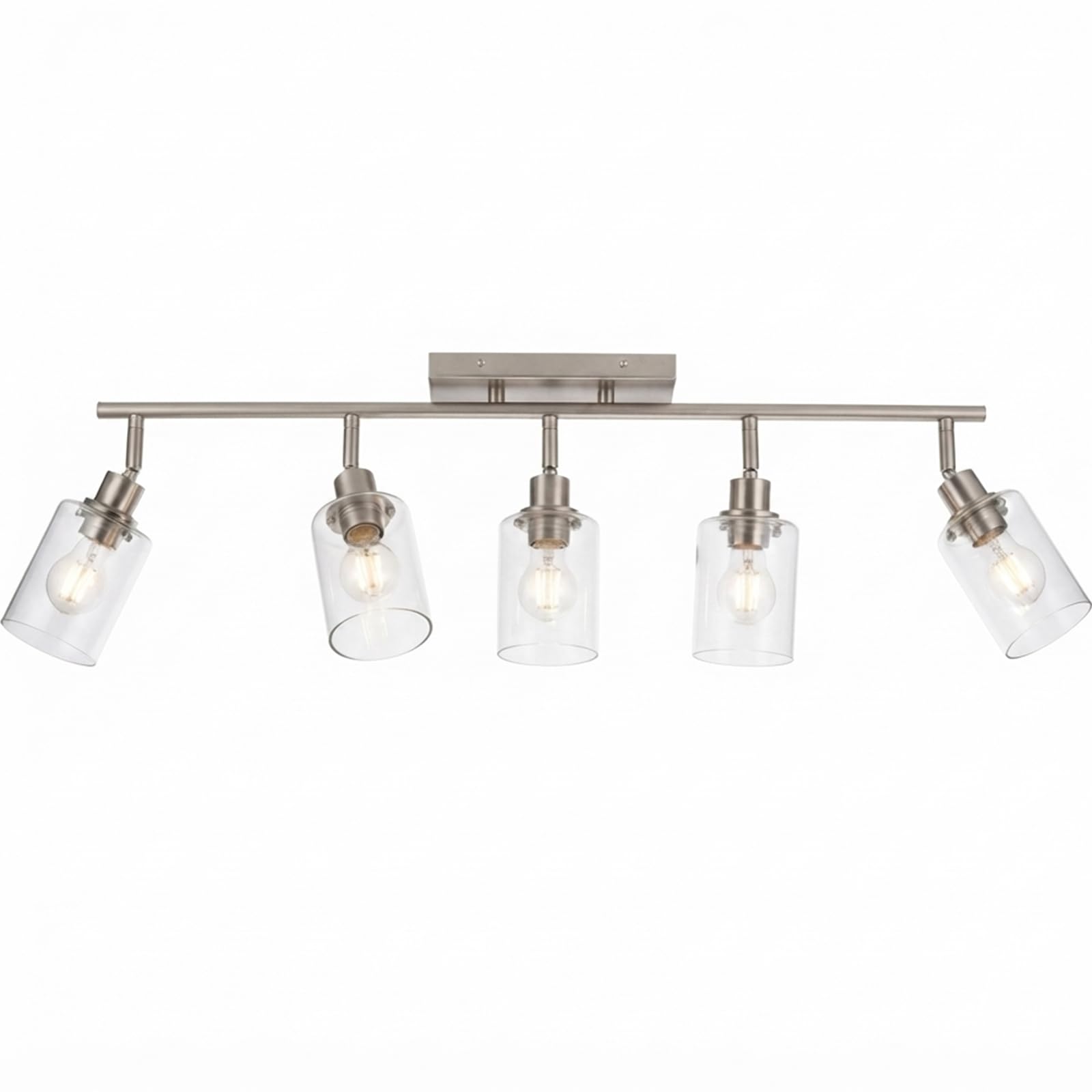5 Light Track Lighting Kit Brushed Nickel Kitchen Track Lighting