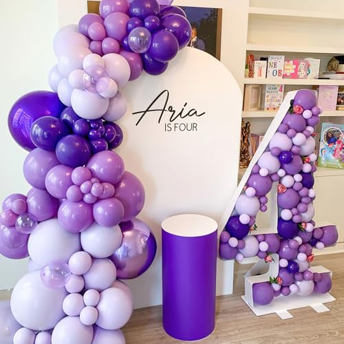 image for PartyWoo Purple Balloons 100 pcs Different Sizes of 36 18 12 10 5 Inch