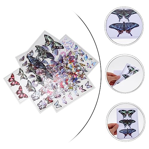 TEHAUX 10 Folhas De Material De Borboleta Guarnição De Janela Epóxi Transparente Transparente Garraf