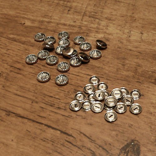 On Trend Fabrics Metal Pack Of 20 15Mm Self Cover Buttons - Cover With Your Own Material