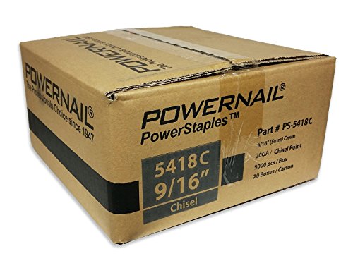 Black Friday - 60% OFF Powernail 20ga Chisel Point Staple. 3/16"crown x 9/16"long. Case of 20 boxes (5000ct per box)