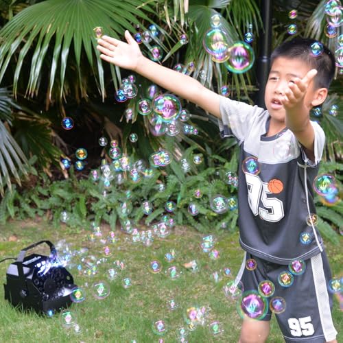 XWSTGEQ Stage Bubble Machine with Lights, Wireless Remote - Perfect for Weddings, Commercial Performances, Parties, and Carnivals - Thumbnail 2