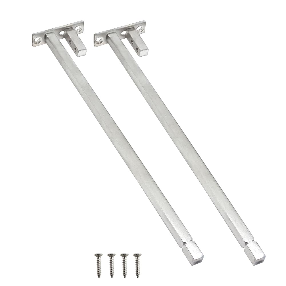 Volo Adjustable Stainless Steel F Type Glass Shelf Bracket Square 10" for 6mm/ 8mm/ 10mm/ 12mm Glass-Pack of 2 Pieces (B082DD4LWG) Amazon Price History, Amazon Price Tracker