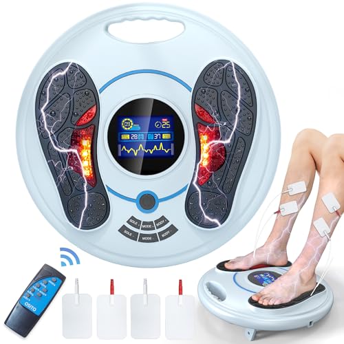 Uoboo EMS Foot Massager for Neuropathy, Medic Foot Circulation Stimulator with 25 Modes 99 Intensities, Nerve Stimulator for Neuropathy, Plantar Fasciitis