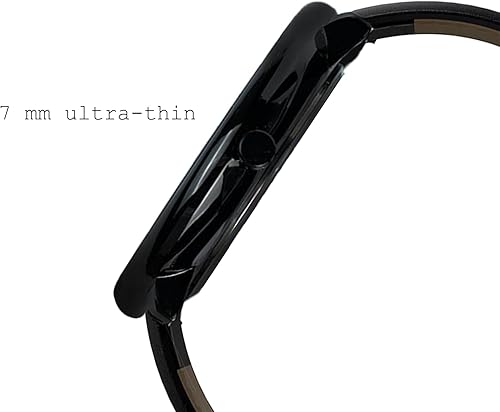 Miniatura 2 de FIZILI Mens Watches Ultra-Thin Minimalist Waterproof-Fashion Wrist Watch for Men Unisex Dress with Leather Band