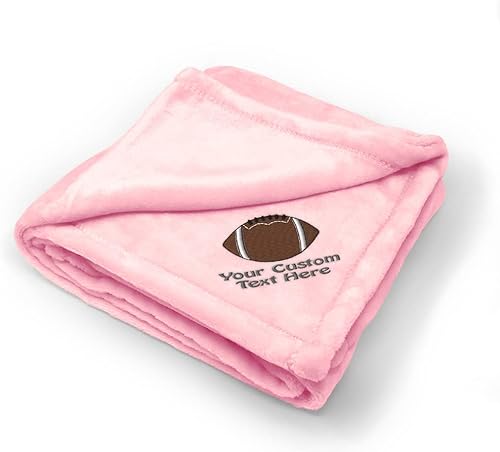 Ropa de cama de bebé, mantas para niños y niñas, pelota deportiva de fútbol lateral A, Texto personalizado rosa y nombre aquí